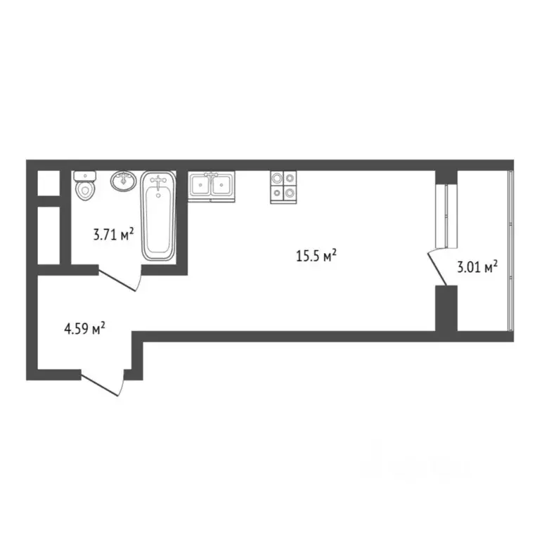 Студия Ленинградская область, Всеволожский район, Свердловское ... - Фото 2