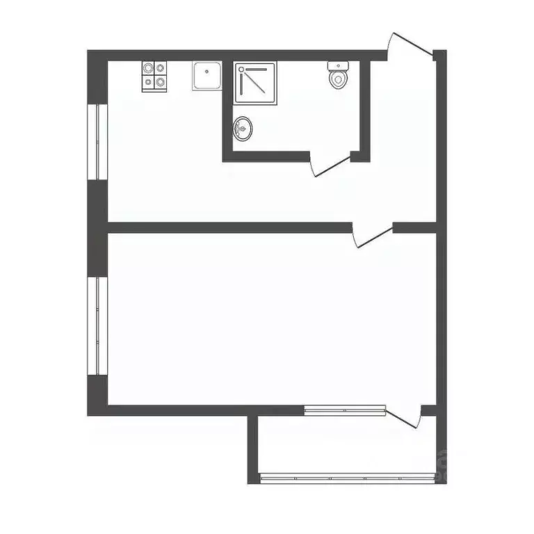 1-к кв. Смоленская область, Смоленск ул. Румянцева, 17а (32.1 м) - Фото 1