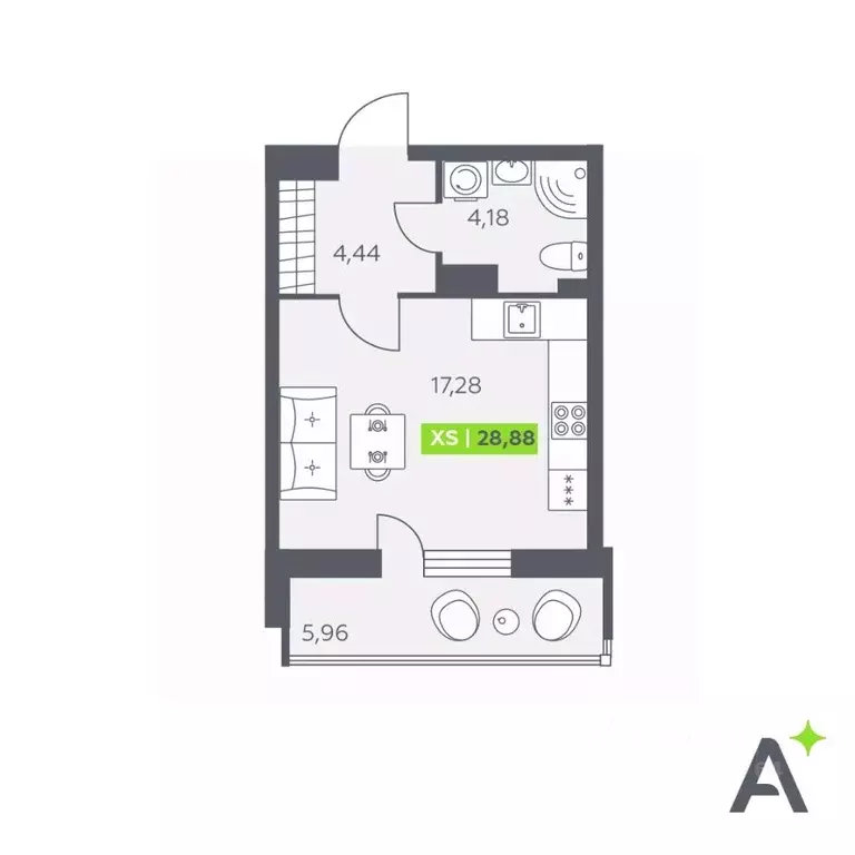 Студия Ленинградская область, Всеволожский район, Заневское городское ... - Фото 1