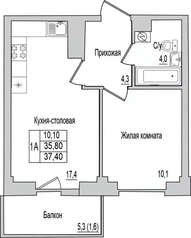 1-к кв. Псковская область, Псковский район, Завеличенская волость, д. ... - Фото 1