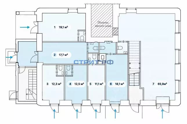 Торговая площадь в Москва Бауманская ул., 33/2С3 (18 м) - Фото 2