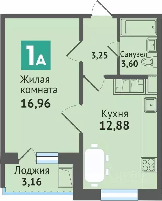 1-к кв. Марий Эл, Медведево городское поселение, Медведево пгт ул. ... - Фото 1