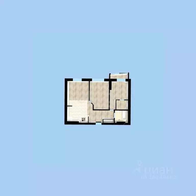 2-к кв. Башкортостан, Уфа Революционная ул., 72 (65.2 м) - Фото 2