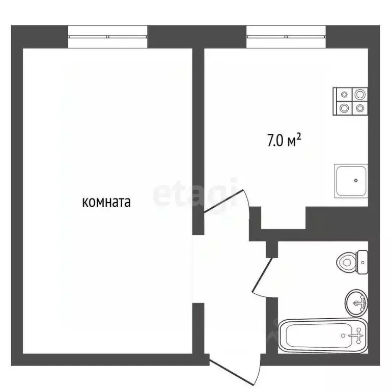 1-к кв. Ямало-Ненецкий АО, Новый Уренгой Строителей мкр, 7/2 (33.5 м) - Фото 2