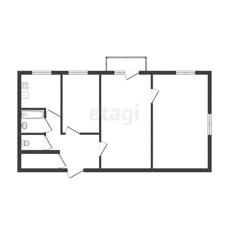 3-комнатная квартира: Златоуст, квартал имени А.М. Матросова, 2 (60.1 ... - Фото 1