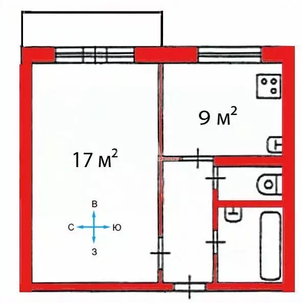 1-к кв. Челябинская область, Челябинск ул. Танкистов, 62 (33.0 м) - Фото 2