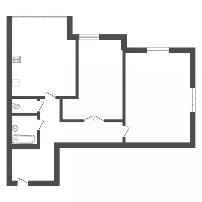 2-к кв. Тульская область, Новомосковск Пионерская ул., 18Жк2 (61.0 м) - Фото 2