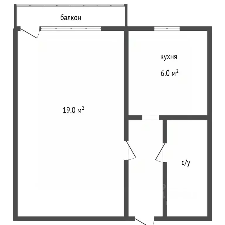 1-к кв. Воронежская область, Воронеж ул. Героев Сибиряков, 93 (31.0 м) - Фото 1