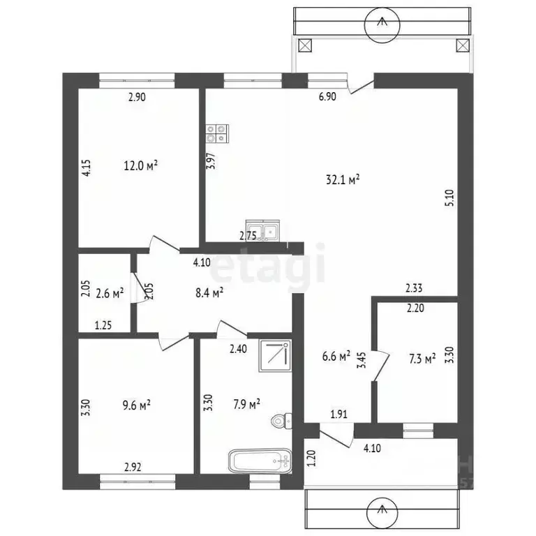 Дом в Воронежская область, Борисоглебск ул. Семейная, 42 (92 м) - Фото 1