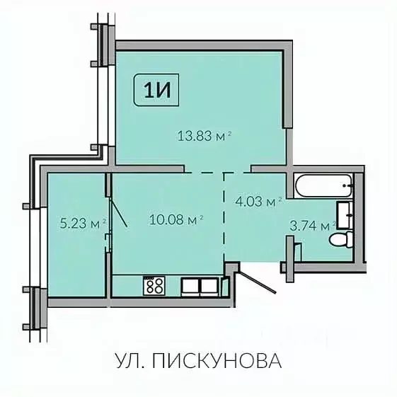 1-к кв. Иркутская область, Иркутск Байкальская ул., 89 (36.57 м) - Фото 0