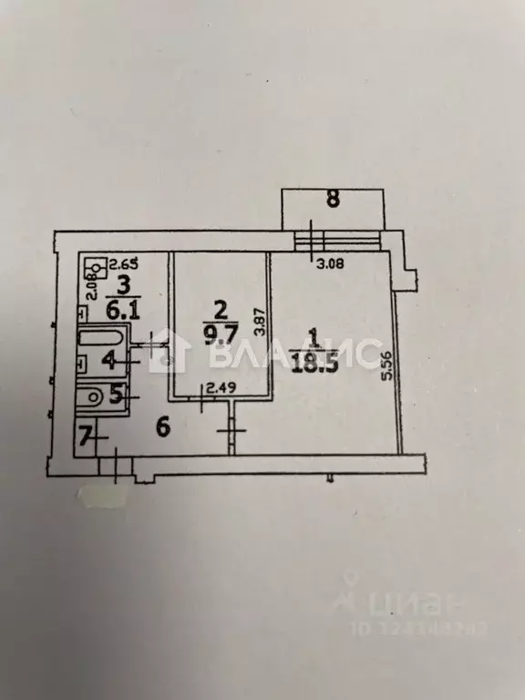 2-к кв. Московская область, Красногорск Железнодорожная ул., 1к3 (45.4 ... - Фото 2