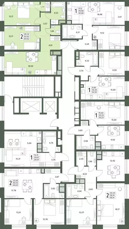 2-комнатная квартира: Московская область, Серпухов (60.62 м) - Фото 2