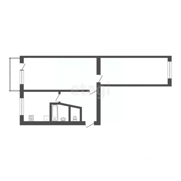 2-к кв. Смоленская область, Починковский муниципальный округ, д. Лосня ... - Фото 2