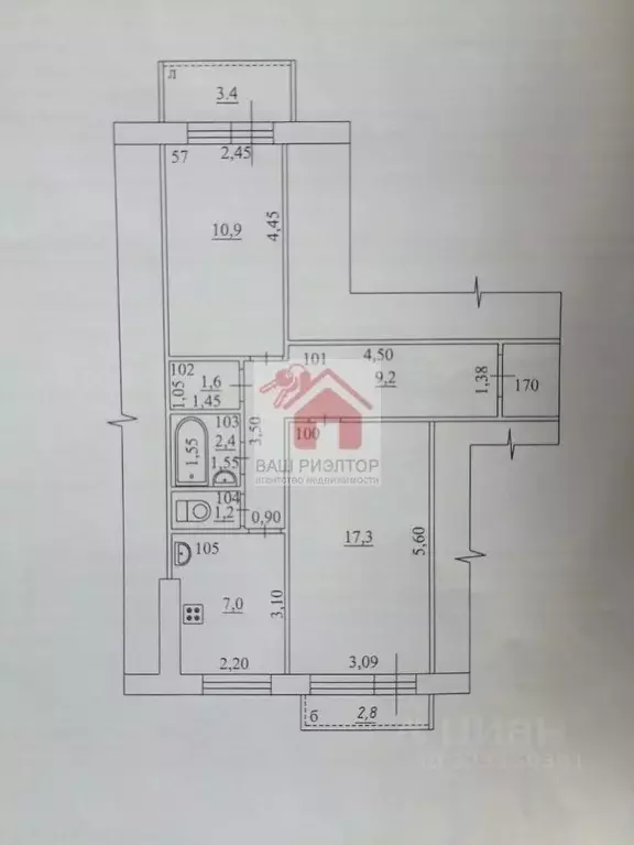 2-к кв. Самарская область, Самара просп. Металлургов, 23 (49.6 м) - Фото 1