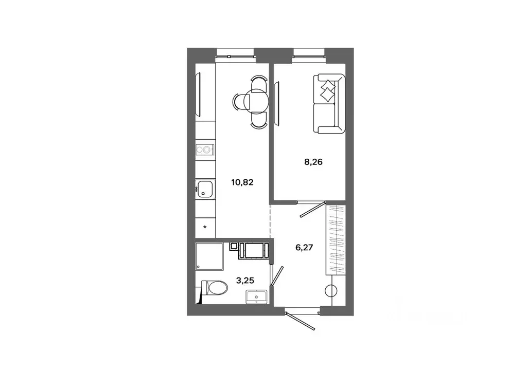 1-к кв. Ханты-Мансийский АО, Сургут 30А мкр, Столица жилой комплекс ... - Фото 0