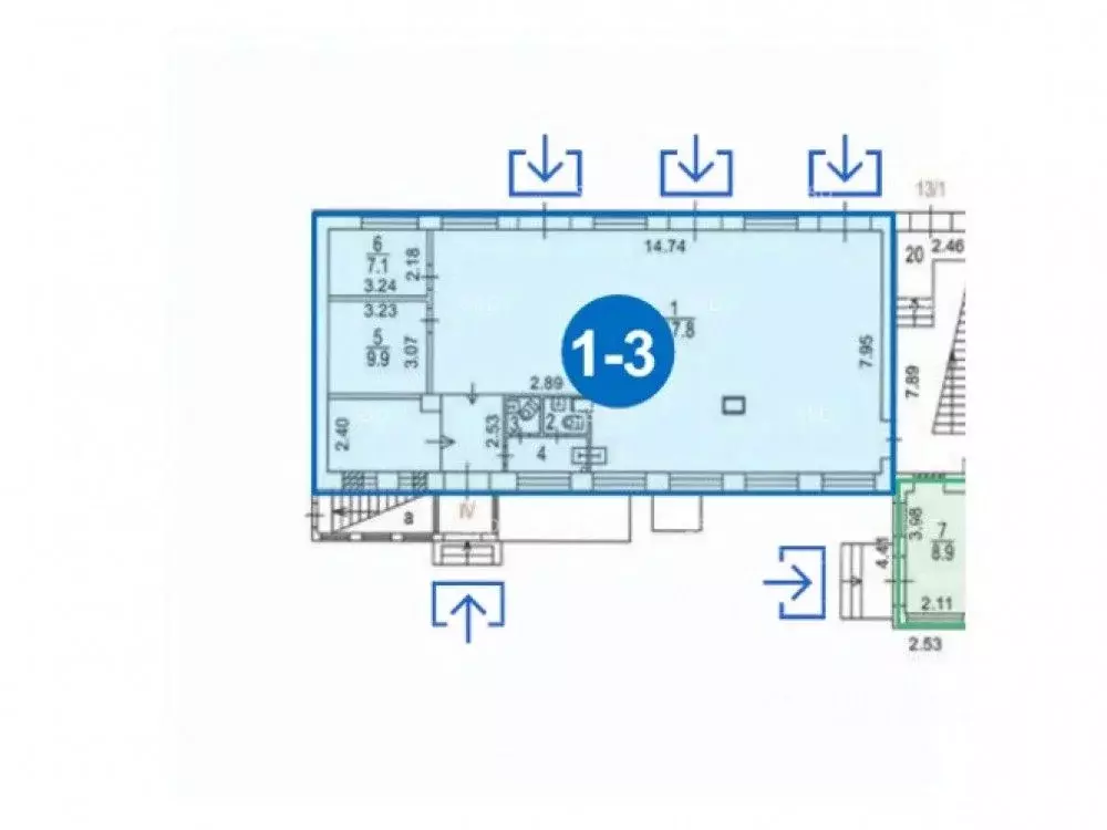 Торговая площадь в Москва Электродный проезд, 16 (140 м) - Фото 1