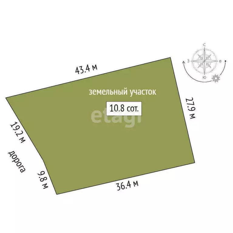 Участок, 10.8 сот., поселения (ижс) - Фото 1