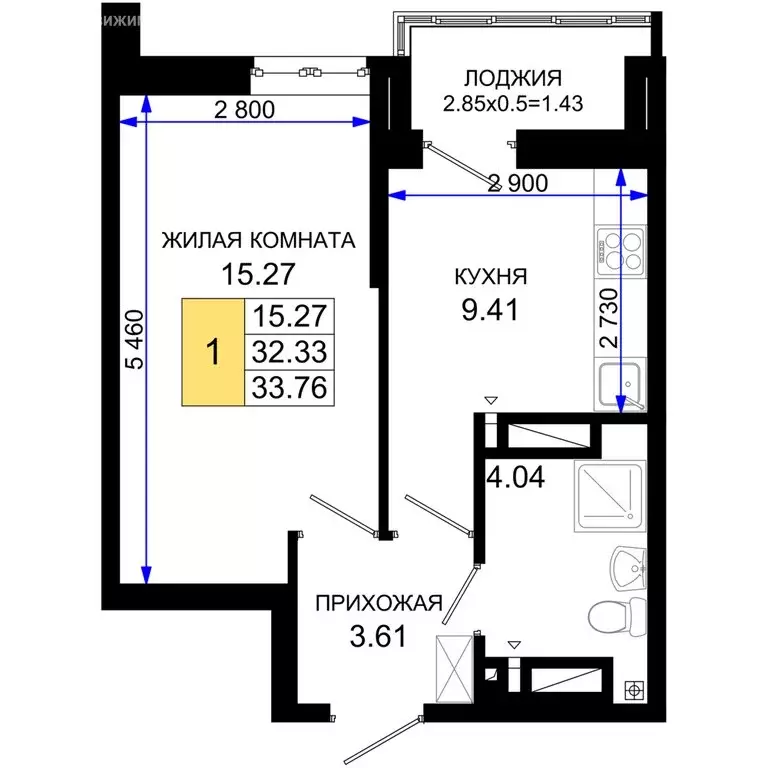 1-комнатная квартира: Ростов-на-Дону, квартал Нефтекачка, жилой ... - Фото 0
