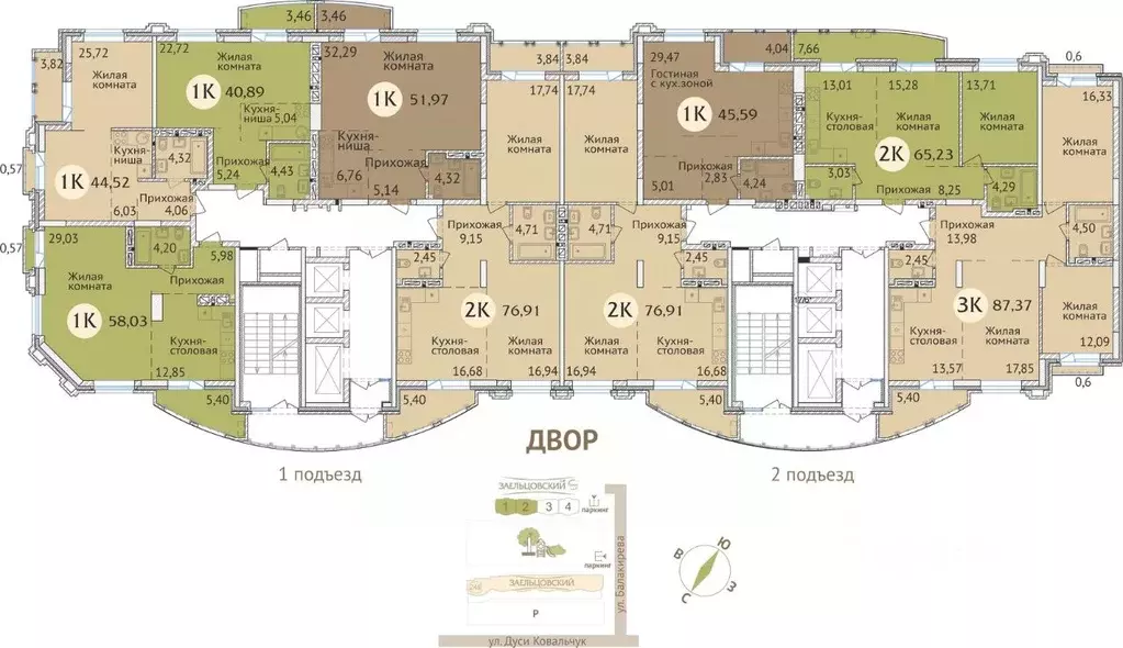 1-к кв. Новосибирская область, Новосибирск ул. Дуси Ковальчук, 248/1 ... - Фото 2