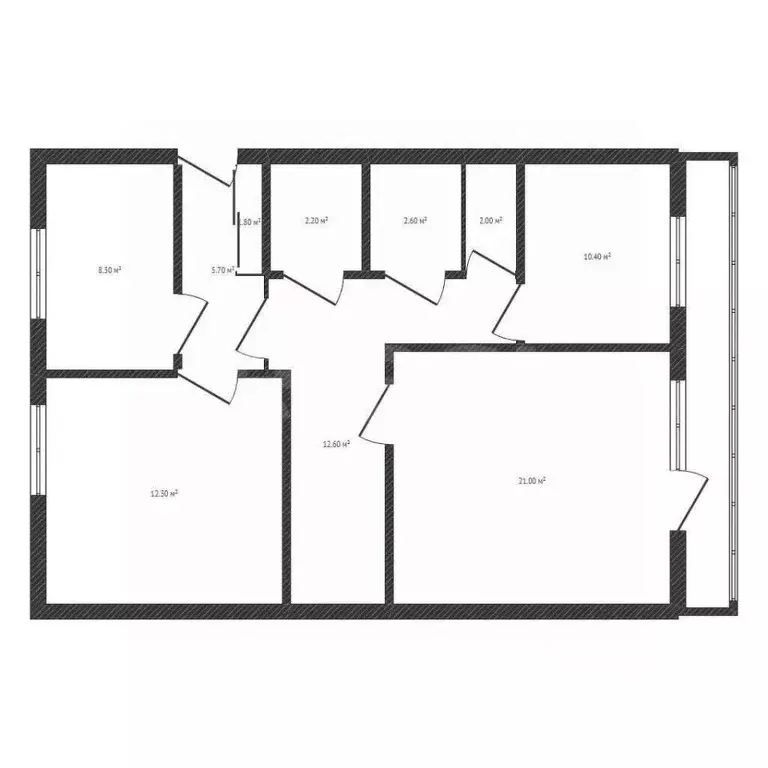 3-к кв. Брянская область, Брянск пер. Горького, 4 (79.6 м) - Фото 1