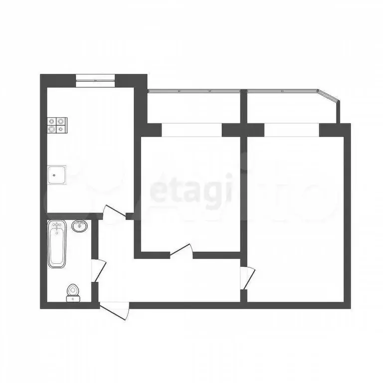 2-к. квартира, 60 м, 7/9 эт. - Фото 0