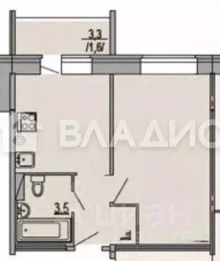 1-к кв. Пензенская область, Пенза Ладожская ул., 146 (38.0 м) - Фото 2