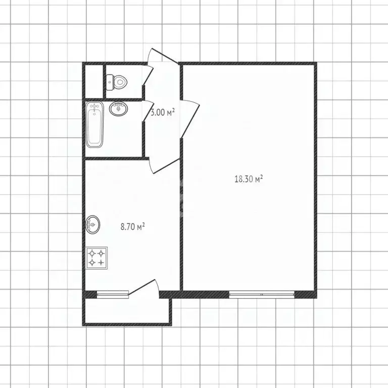 1-к кв. Липецкая область, Липецк ул. Катукова, 10 (36.0 м) - Фото 1
