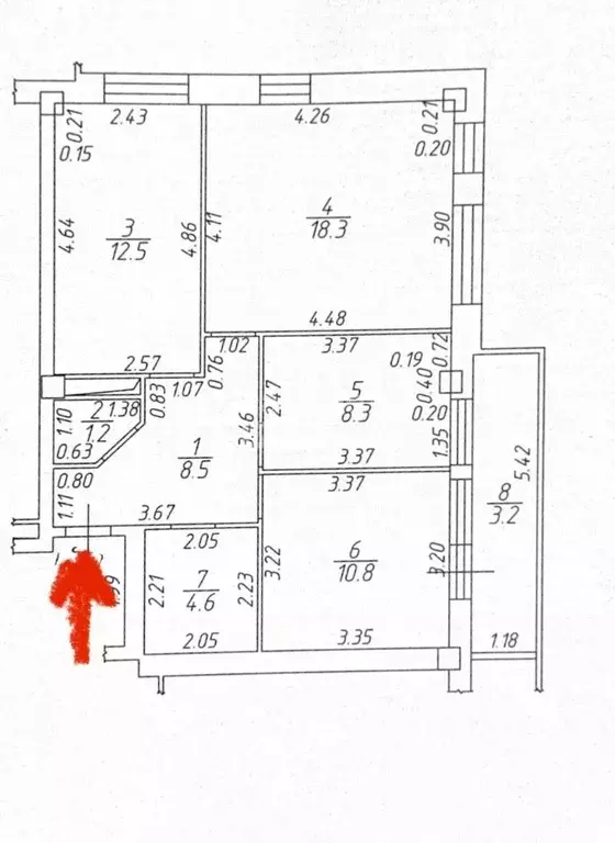 3-к кв. Татарстан, Набережные Челны Цветочный бул., 12А (67.4 м) - Фото 1