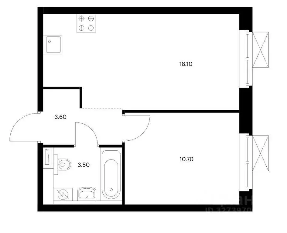 2-к кв. Москва Кронштадтский бул., 8к1 (36.5 м) - Фото 2