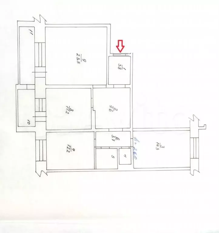 3-к. квартира, 87 м, 5/10 эт. - Фото 0