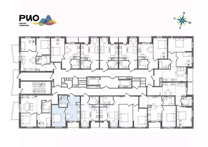 1-к кв. Удмуртия, Ижевск Воткинский жилрайон, Рио жилой комплекс, 2 ... - Фото 2