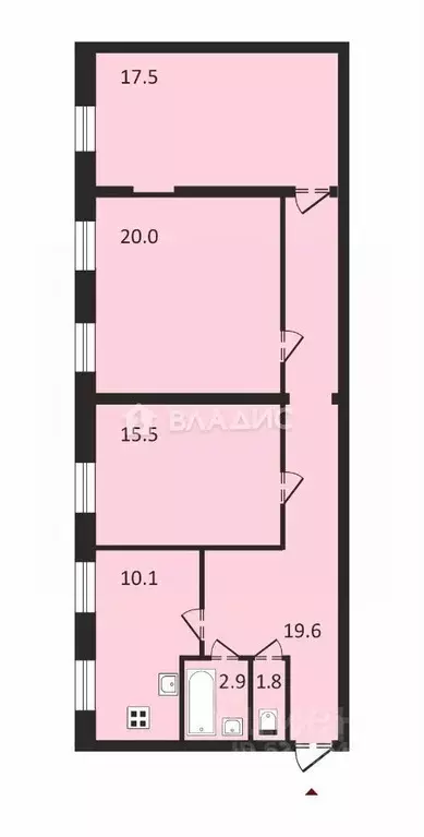 3-к кв. Санкт-Петербург Гороховая ул., 48 (89.0 м) - Фото 0