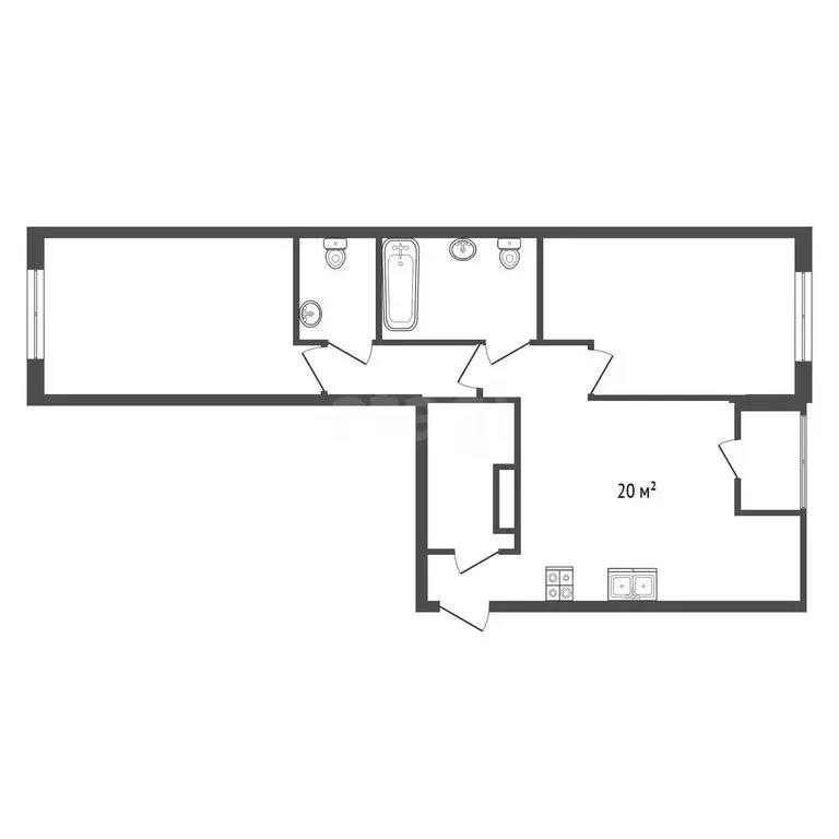 3-комнатная квартира: Санкт-Петербург, Белоостровская улица, 10к1 ... - Фото 1