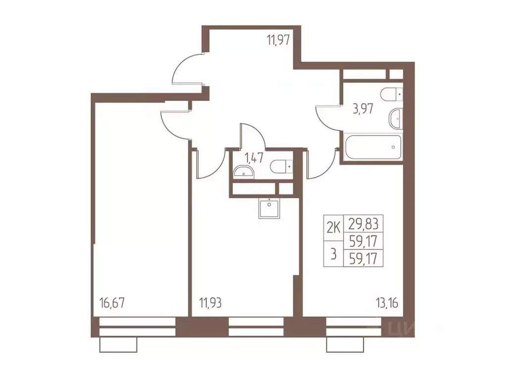 2-к кв. Московская область, Ивантеевка Пушкинский городской округ, ... - Фото 1