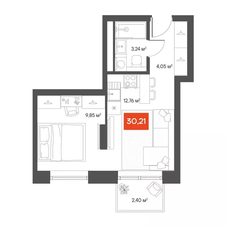 1-к кв. Новосибирская область, Новосибирск Академгородок мкр, ул. ... - Фото 1