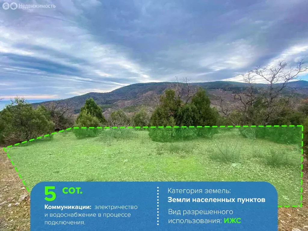 Участок в Республика Крым, муниципальный округ Алушта, село Приветное ... - Фото 2