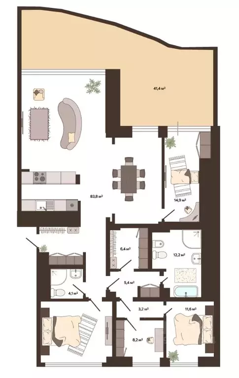 3-к кв. Крым, Ялта проезд Парковый, 6А (237.7 м) - Фото 2