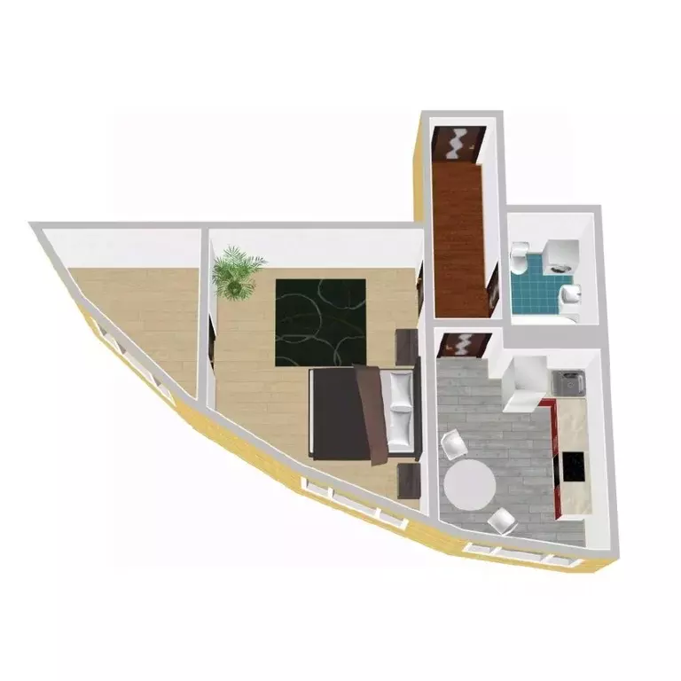 1-к кв. Воронежская область, с. Новая Усмань, Южный мкр Четыре Желания ... - Фото 1