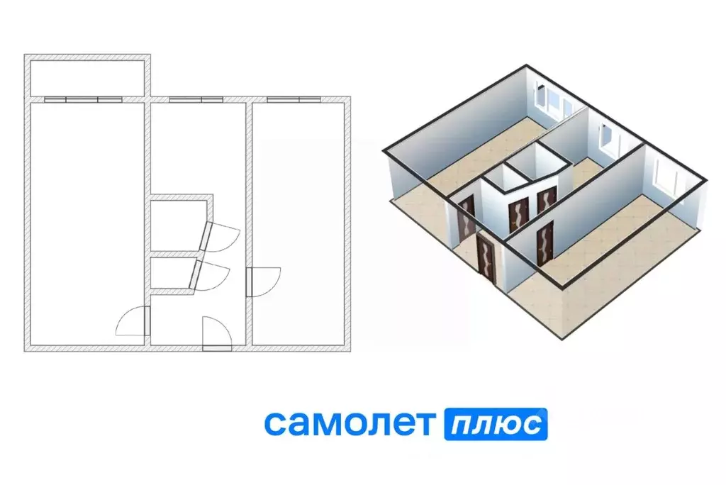 2-к кв. Кемеровская область, Кемерово Инициативная ул., 18А (43.0 м) - Фото 2