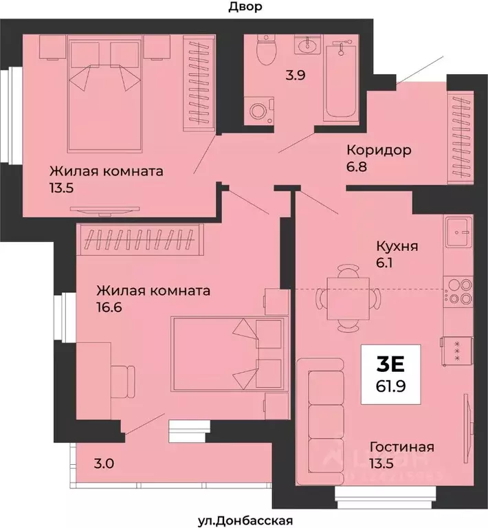 3-к кв. Свердловская область, Екатеринбург Уралмаш жилрайон, ул. ... - Фото 1