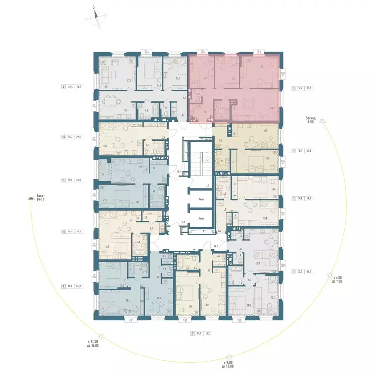 3-к кв. Башкортостан, Уфа Родина Парк жилой комплекс (71.3 м) - Фото 2