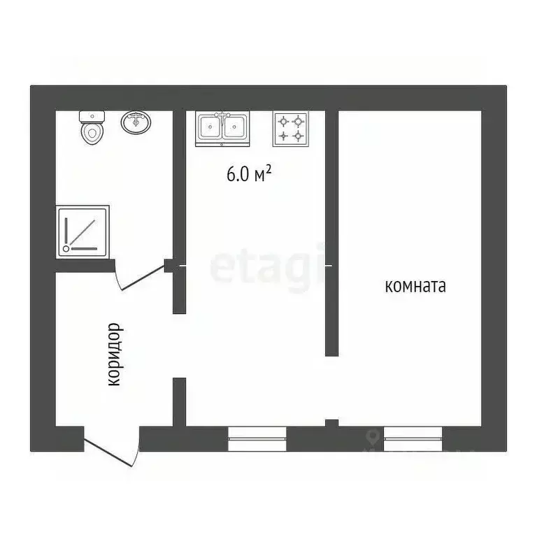 1-к кв. Крым, Ялта ул. Кирова, 10 (29.2 м) - Фото 1
