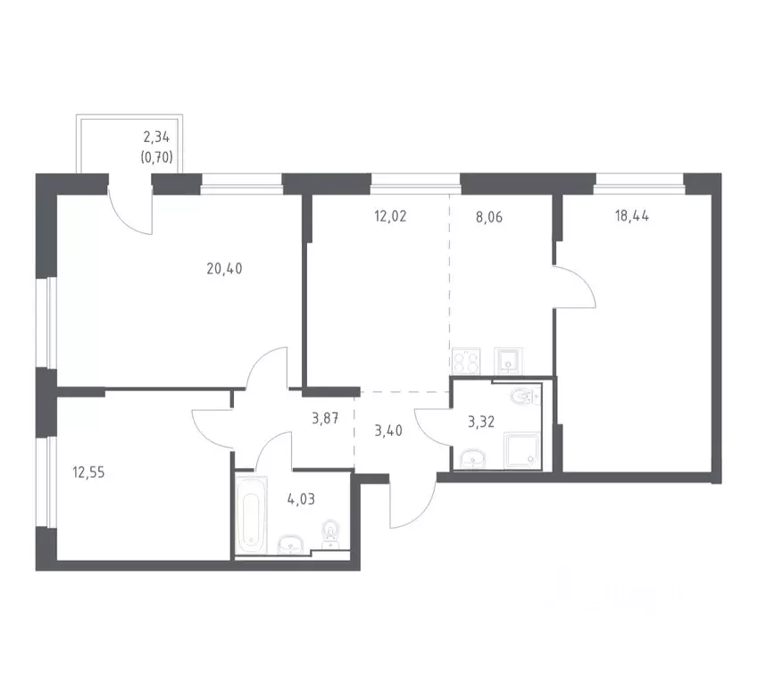 3-к кв. Приморский край, Владивосток Днепровская ул., 19 (86.79 м) - Фото 1