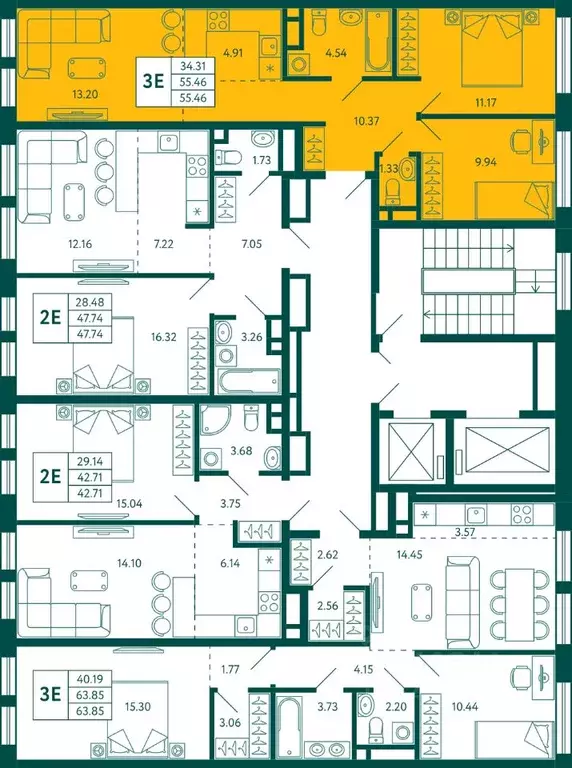 2-к кв. Башкортостан, Уфа ул. Авроры, 18к1 (55.4 м) - Фото 2