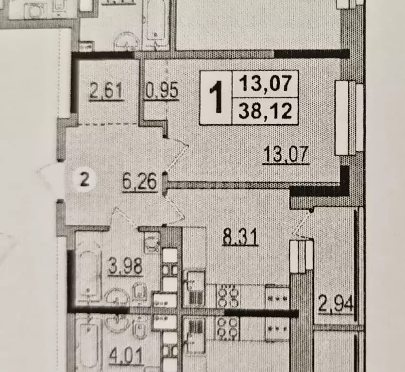 1-к кв. Удмуртия, Ижевск ул. Грибоедова, 2 (38.1 м) - Фото 1