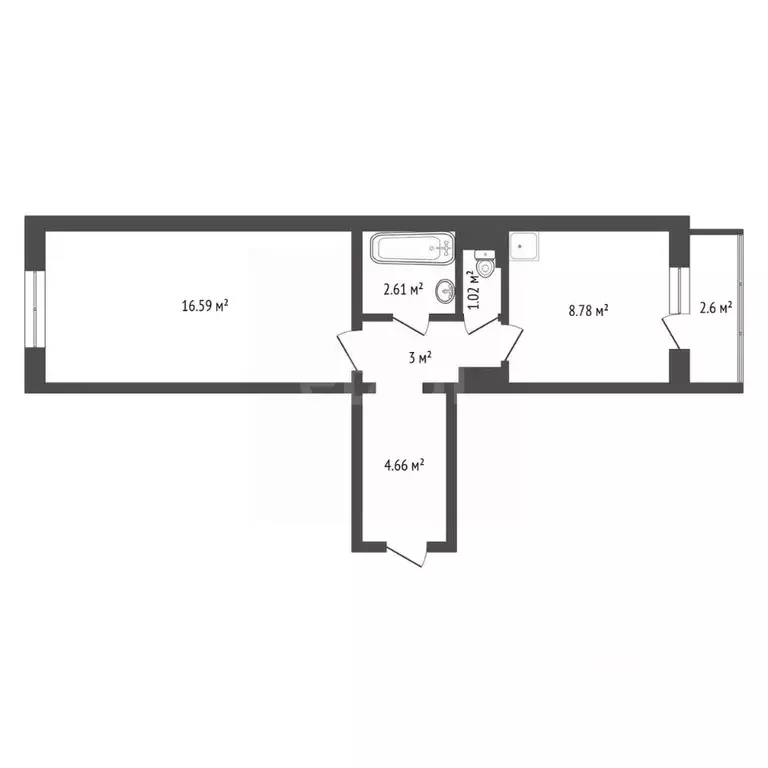 1-к кв. Красноярский край, Красноярск ул. Светлова, 42 (37.7 м) - Фото 1