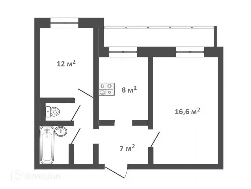 Продаётся 2-к квартира, 54.2 м - Фото 0