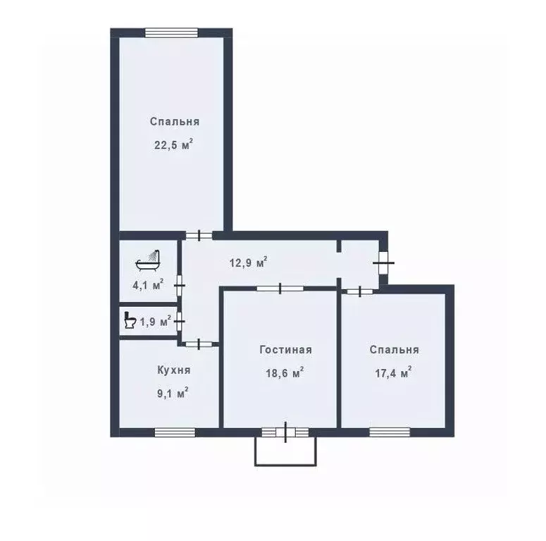 3-к кв. Москва ул. Строителей, 6К2 (86.5 м) - Фото 2