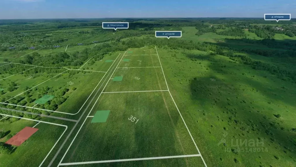 Участок в Тверская область, Ржевский муниципальный округ, д. Итомля  ... - Фото 1