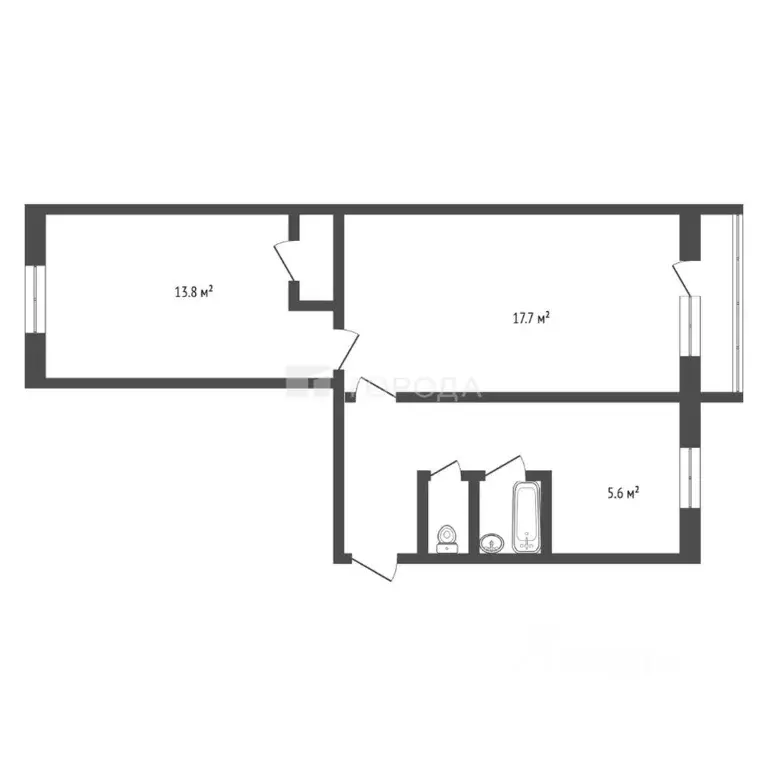 2-к кв. Алтайский край, Новоалтайск ул. Крылова, 8 (45.0 м) - Фото 1